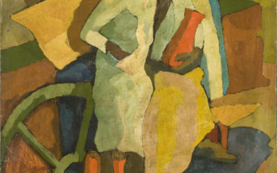 Manichino,1950 olio su tavola