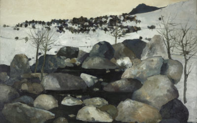 4.Inverno sul torrente, olio su tela 1986 collezione privata